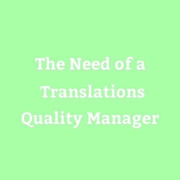 Translation Quality Manager