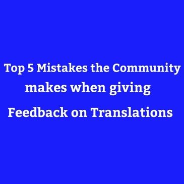 Feedback from the Community on Translations